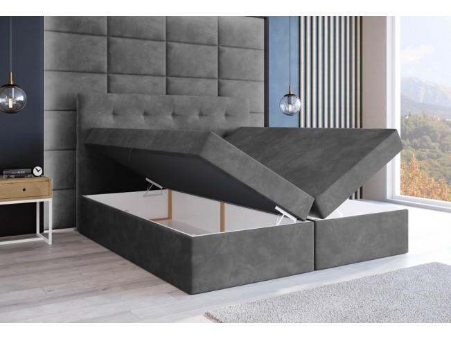 Łóżko kontynentalne Sleepy 180 Riviera 91 szary