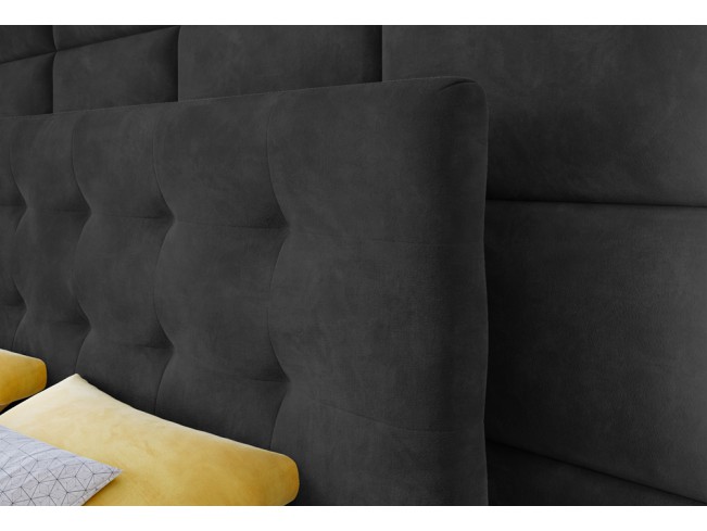 Łóżko kontynentalne Sleepy 140 Riviera 95 ciemny szary