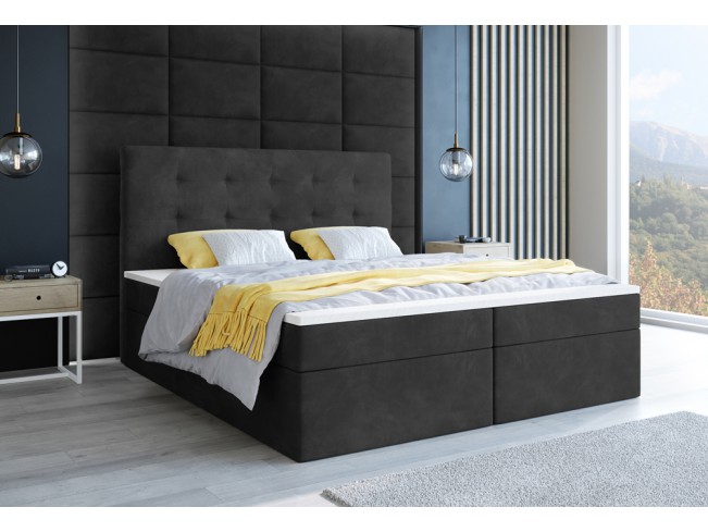 Łóżko kontynentalne Sleepy 160 Riviera 95 ciemny szary