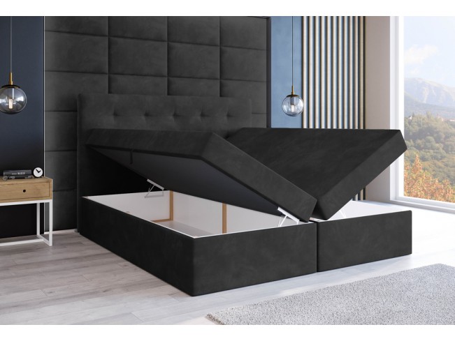 Łóżko kontynentalne Sleepy 160 Riviera 95 ciemny szary