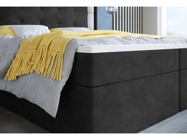 Łóżko kontynentalne Sleepy 180 Riviera 95 ciemny szary