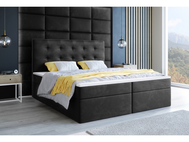 Łóżko kontynentalne Sleepy 140 Riviera 100 czarny