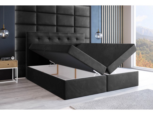 Łóżko kontynentalne Sleepy 140 Riviera 100 czarny