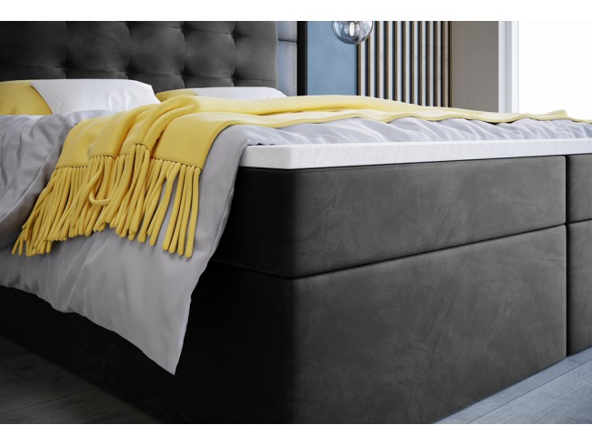 Łóżko kontynentalne Sleepy 180 Riviera 100 czarny