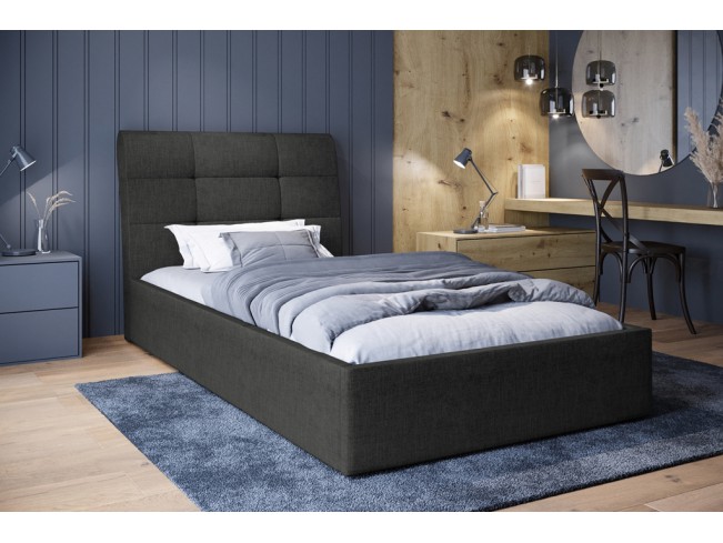 Łóżko tapicerowane Joko 90 Sawana 14 czarny