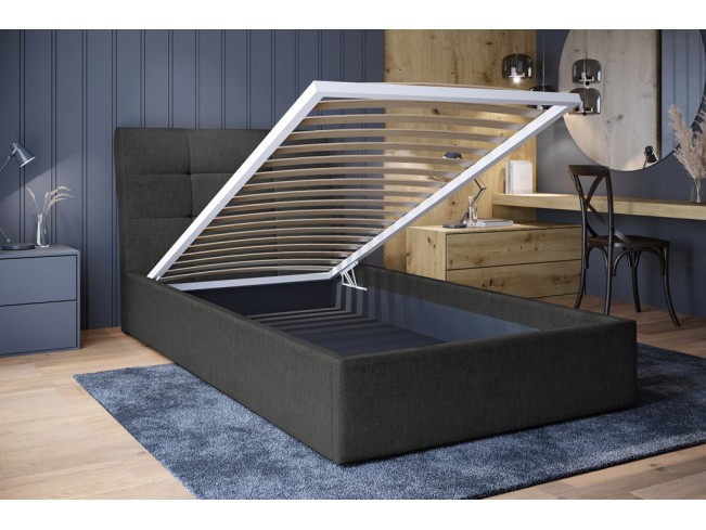 Łóżko tapicerowane Joko 120 Sawana 14 czarny