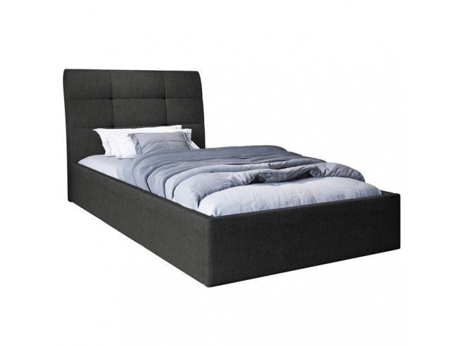 Łóżko tapicerowane Joko 120 Sawana 14 czarny - widok z przodu