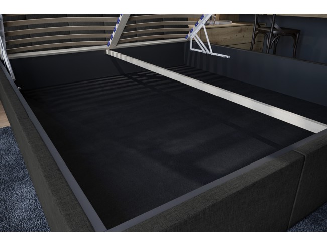 Łóżko tapicerowane Joko 180 Sawana 14 czarny