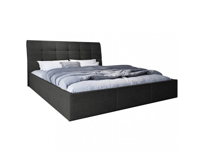 Łóżko tapicerowane Joko 180 Sawana 14 czarny - widok z przodu