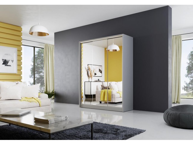 Szafa przesuwna Meblo 2 szary mat 150 cm