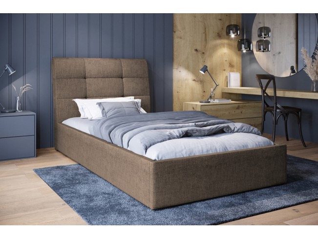 Łóżko tapicerowane Joko 90 Sawana 25 ciepły brąz