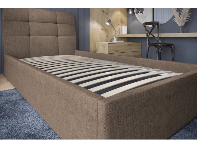 Łóżko tapicerowane Joko 90 Sawana 25 ciepły brąz