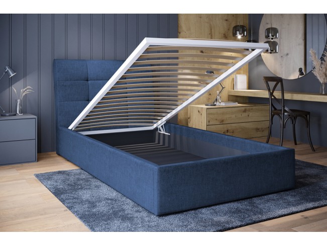 Łóżko tapicerowane Joko 80 Sawana 80 niebieski jeans