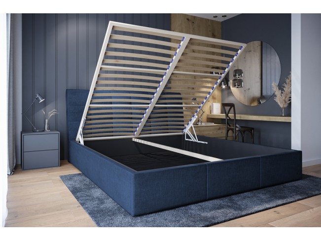 Łóżko tapicerowane Joko 160 Sawana 80 niebieski jeans