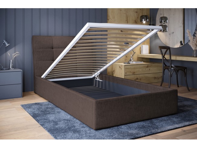 Łóżko tapicerowane Joko 90 Inari 24 mleczna czekolada