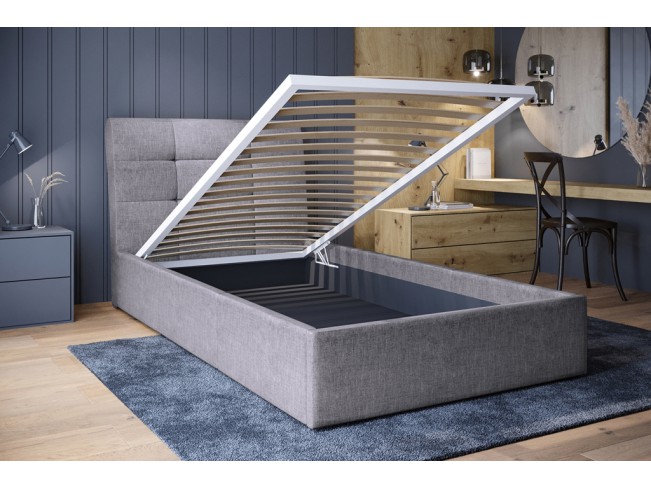 Łóżko tapicerowane Joko 120 Inari 91 jasny szary