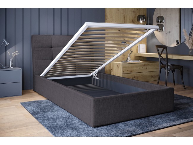 Łóżko tapicerowane Joko 120 Inari 96 ciemny szary