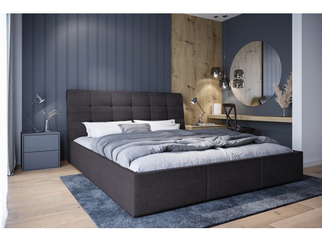 Łóżko tapicerowane Joko 180 Inari 96 ciemny szary