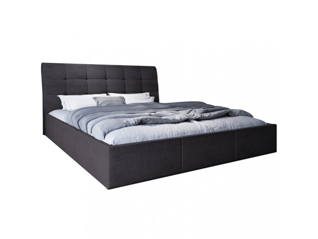 Łóżko tapicerowane Joko 180 Inari 96 ciemny szary - widok z przodu