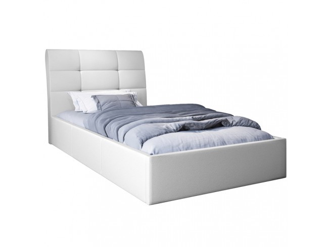 Łóżko tapicerowane Joko 80 Madryt 920 biały - widok z przodu