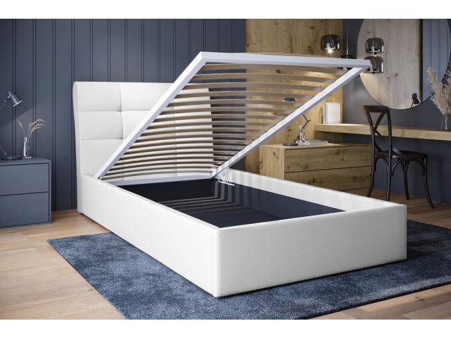 Łóżko tapicerowane Joko 90 Madryt 920 biały