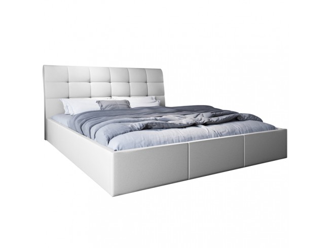 Łóżko tapicerowane Joko 140 Madryt 920 biały - widok z przodu