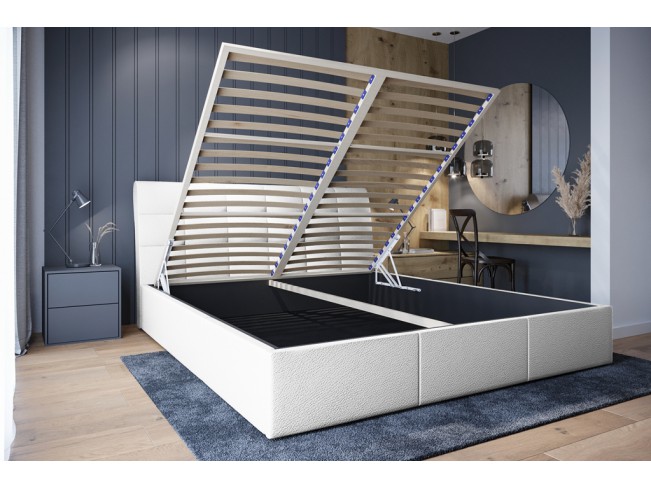 Łóżko tapicerowane Joko 140 Madryt 920 biały