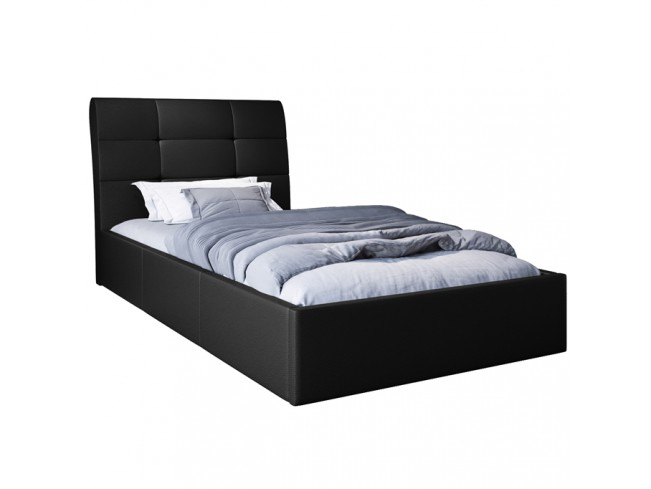 Łóżko tapicerowane Joko 80 Madryt 9100 czarny - widok z przodu