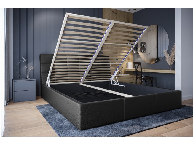 Łóżko tapicerowane Joko 140 Madryt 9100 czarny