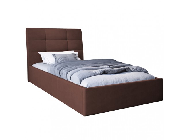 Łóżko tapicerowane Joko 80 Kronos 29 łososiowy - widok z przodu