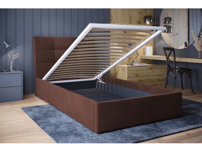 Łóżko tapicerowane Joko 120 Kronos 29 łososiowy