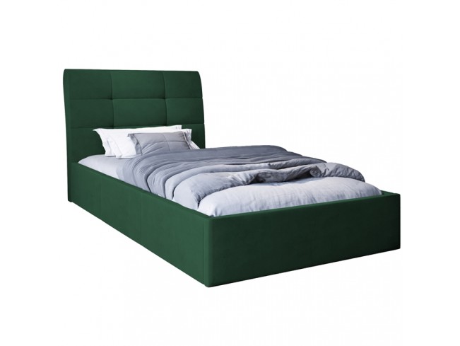 Łóżko tapicerowane Joko 90 Kronos 19 butelkowa zieleń - widok z przodu