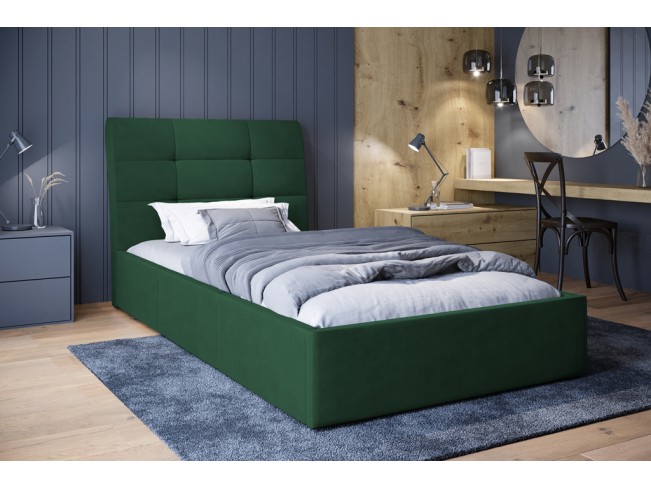 Łóżko tapicerowane Joko 120 Kronos 19 butelkowa zieleń