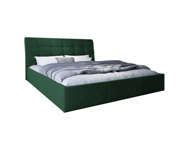 Łóżko tapicerowane Joko 140 Kronos 19 butelkowa zieleń - widok z przodu