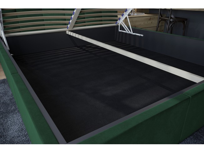 Łóżko tapicerowane Joko 160 Kronos 19 butelkowa zieleń