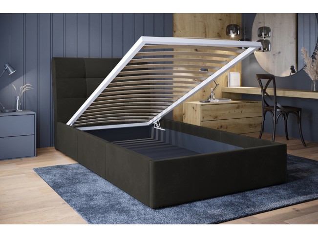 Łóżko tapicerowane Joko 90 Kronos 34 ciemny szary