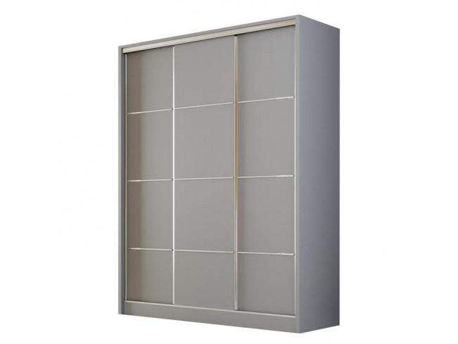 Szafa Meblo 3 szary mat 150 cm - widok frontu