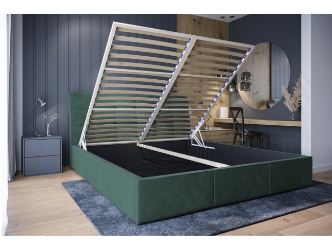 Łóżko tapicerowane Joko 140 Monolith 37 zielony