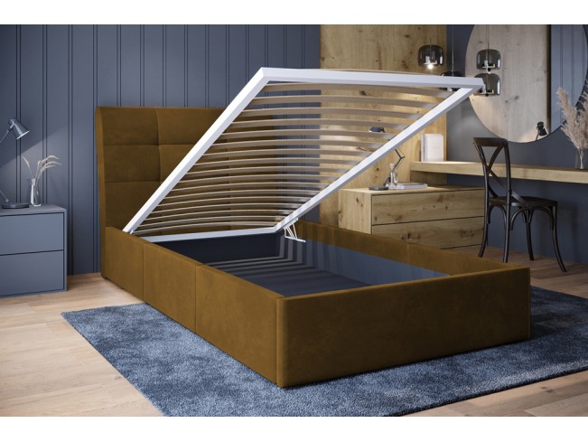 Łóżko tapicerowane Joko 120 Monolith 48 miodowy