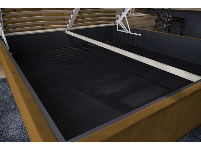 Łóżko tapicerowane Joko 140 Monolith 48 miodowy