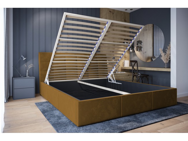 Łóżko tapicerowane Joko 140 Monolith 48 miodowy