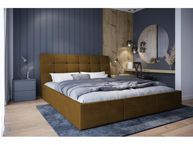 Łóżko tapicerowane Joko 160 Monolith 48 miodowy