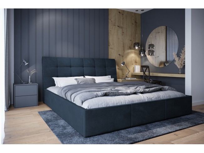 Łóżko tapicerowane Joko 140 Monolith 77 granatowy
