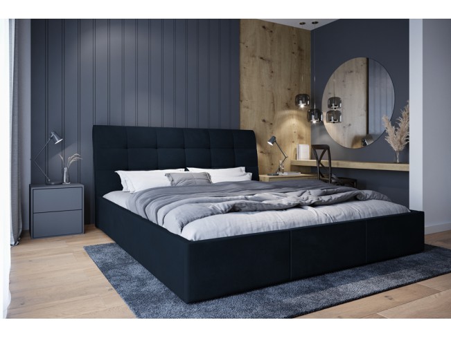 Łóżko tapicerowane Joko 140 Monolith 79 ciemny granat