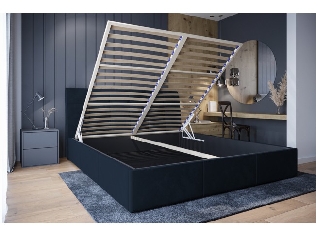 Łóżko tapicerowane Joko 160 Monolith 79 ciemny granat