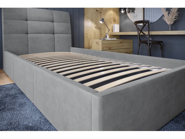 Łóżko tapicerowane Joko 90 Monolith 84 jasny szary