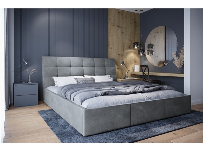 Łóżko tapicerowane Joko 140 Monolith 84 jasny szary