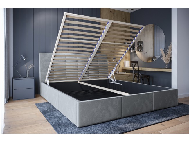 Łóżko tapicerowane Joko 180 Monolith 84 jasny szary