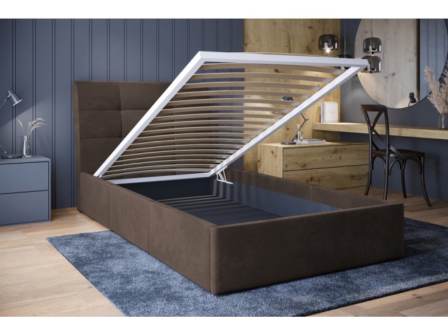 Łóżko tapicerowane Joko 90 Monolith 15 mleczna czekolada