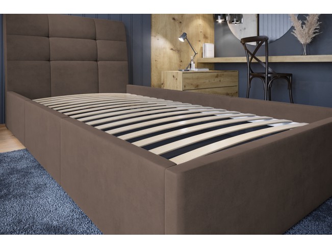 Łóżko tapicerowane Joko 120 Monolith 15 mleczna czekolada